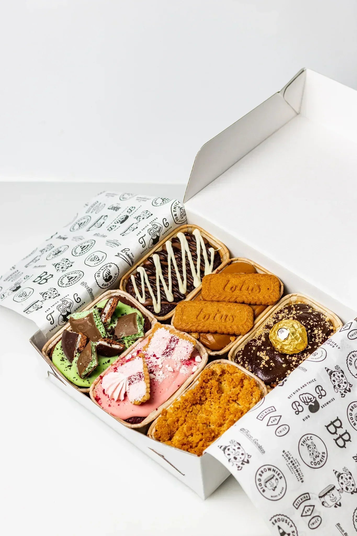 "Happy Birthday" Beige Box- BIGG Brownies & THICC Cookies - New York Style Cookies
