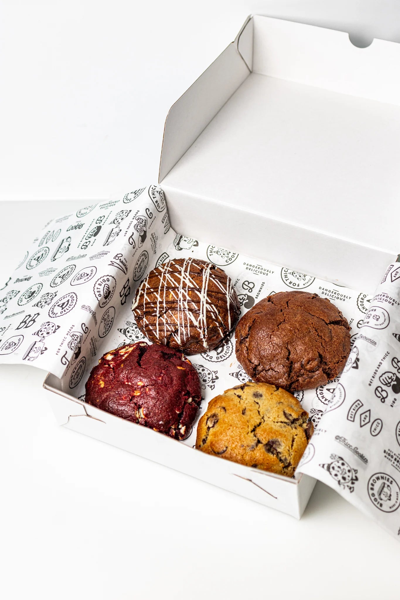 "Roses are Red" Box- BIGG Brownies & THICC Cookies - New York Style Cookies