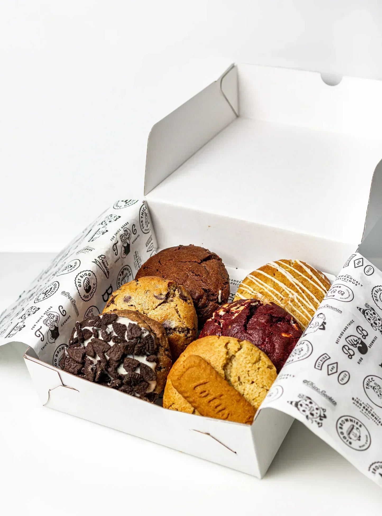 "Happy Birthday" Beige Box- BIGG Brownies & THICC Cookies - New York Style Cookies