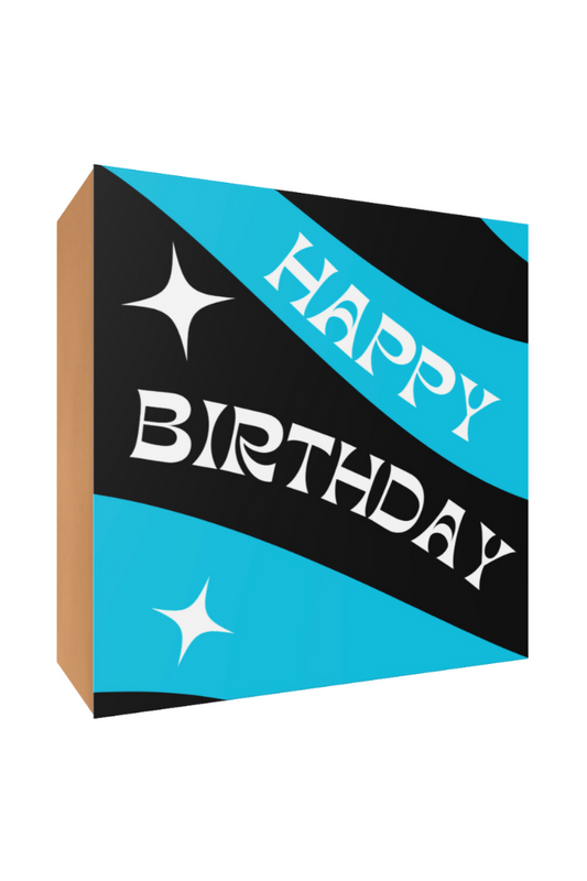 "Happy Birthday" Blue and Black Box- BIGG Brownies & THICC Cookies - New York Style Cookies